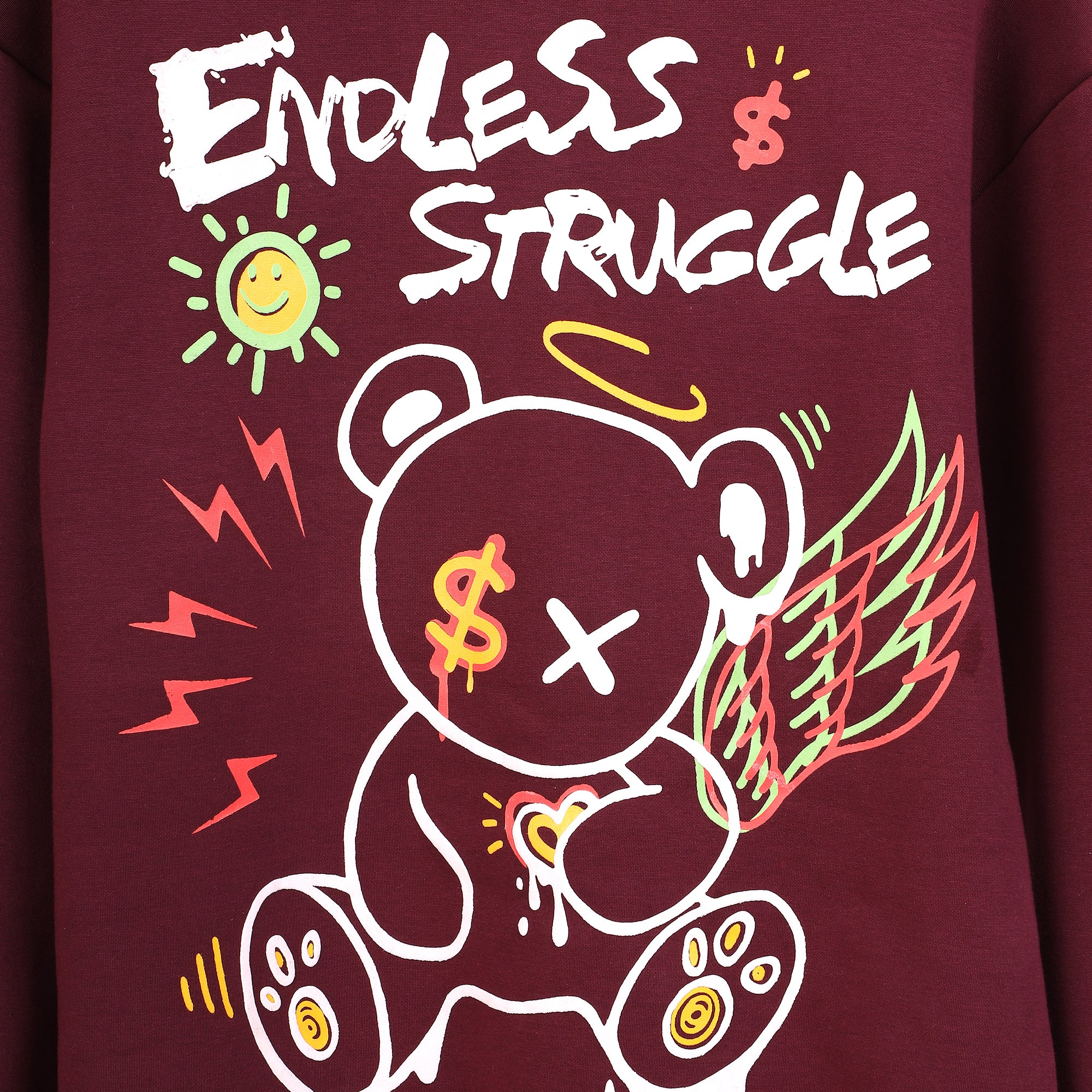 Endless Struggle Hoodie-Crimson DIce