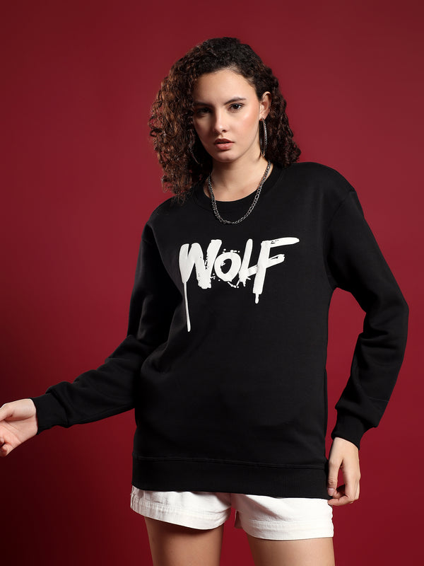 Alpha Drip unisex Sweatshirt–Midnight Black (Alpha Mode)