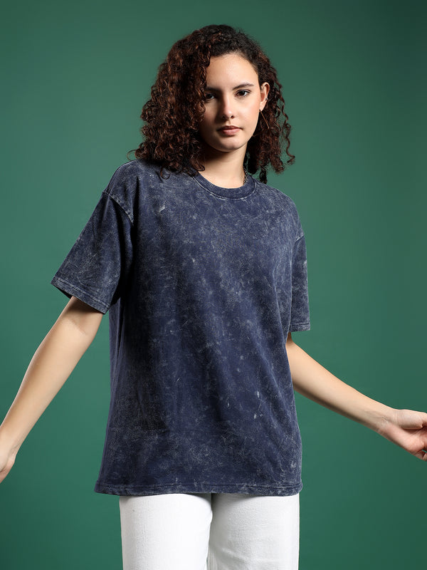 Urban Drift Acid wash unisex  T-Shirt-Indigo Blue