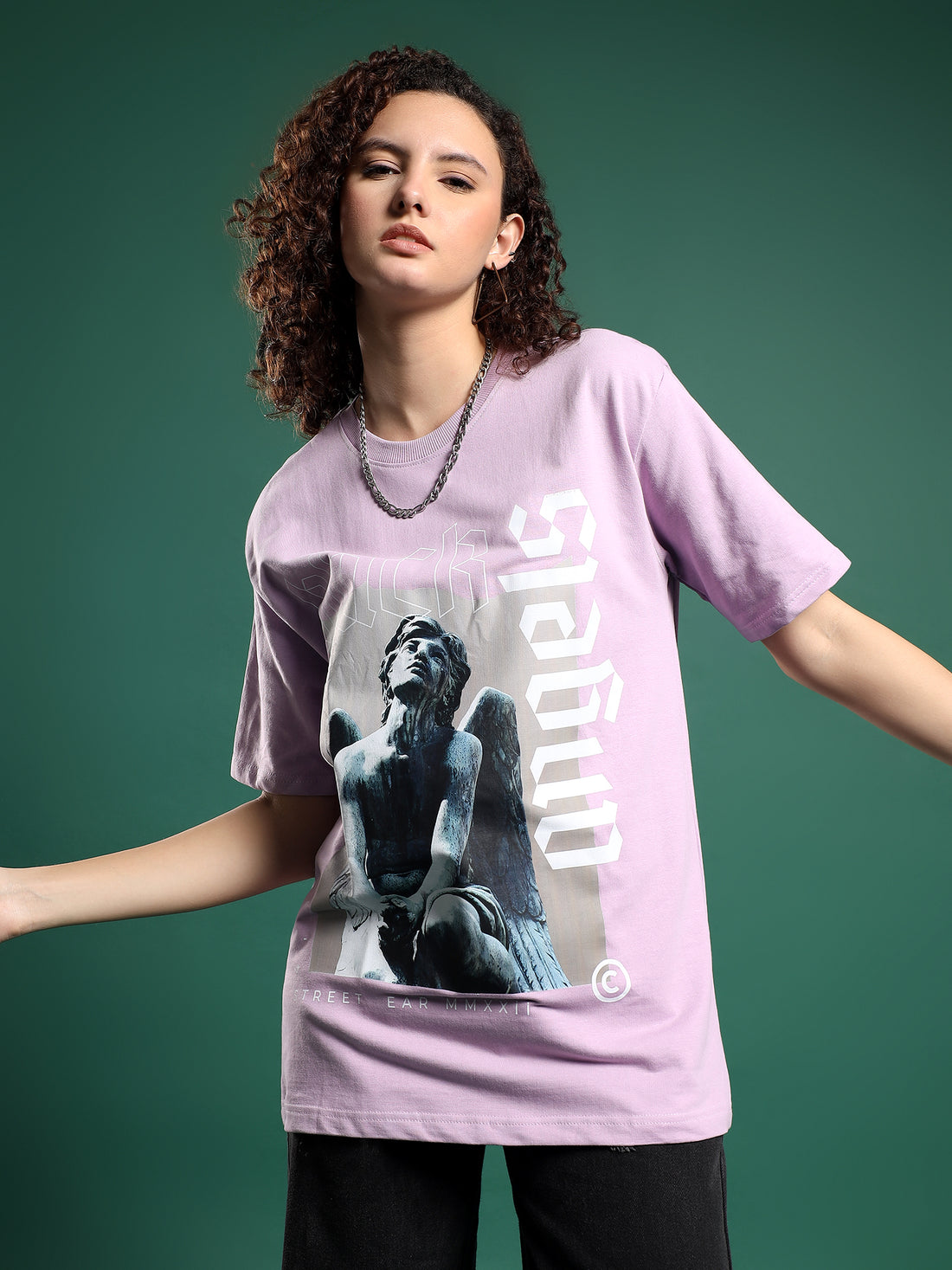 Fallen Grace: Black Angels unisex  Oversized Tee