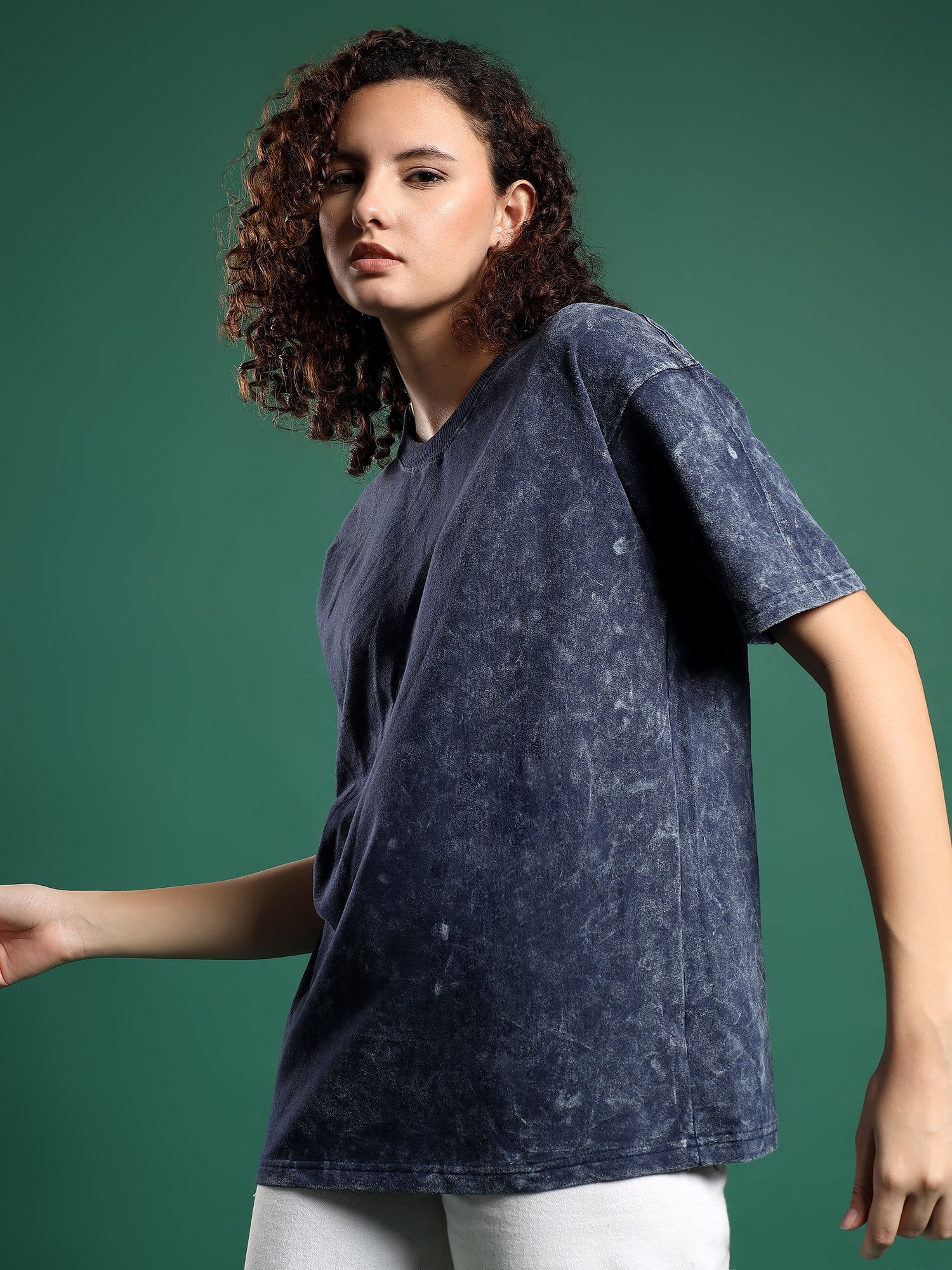 Urban Drift Acid wash unisex  T-Shirt-Indigo Blue