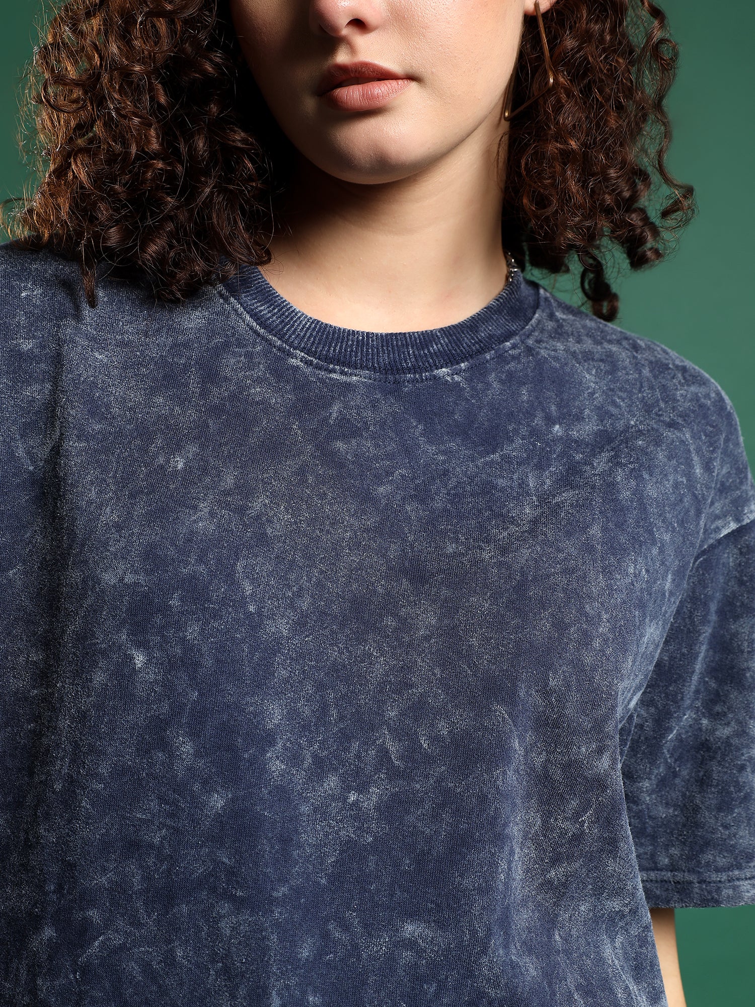 Urban Drift Acid wash unisex  T-Shirt-Indigo Blue