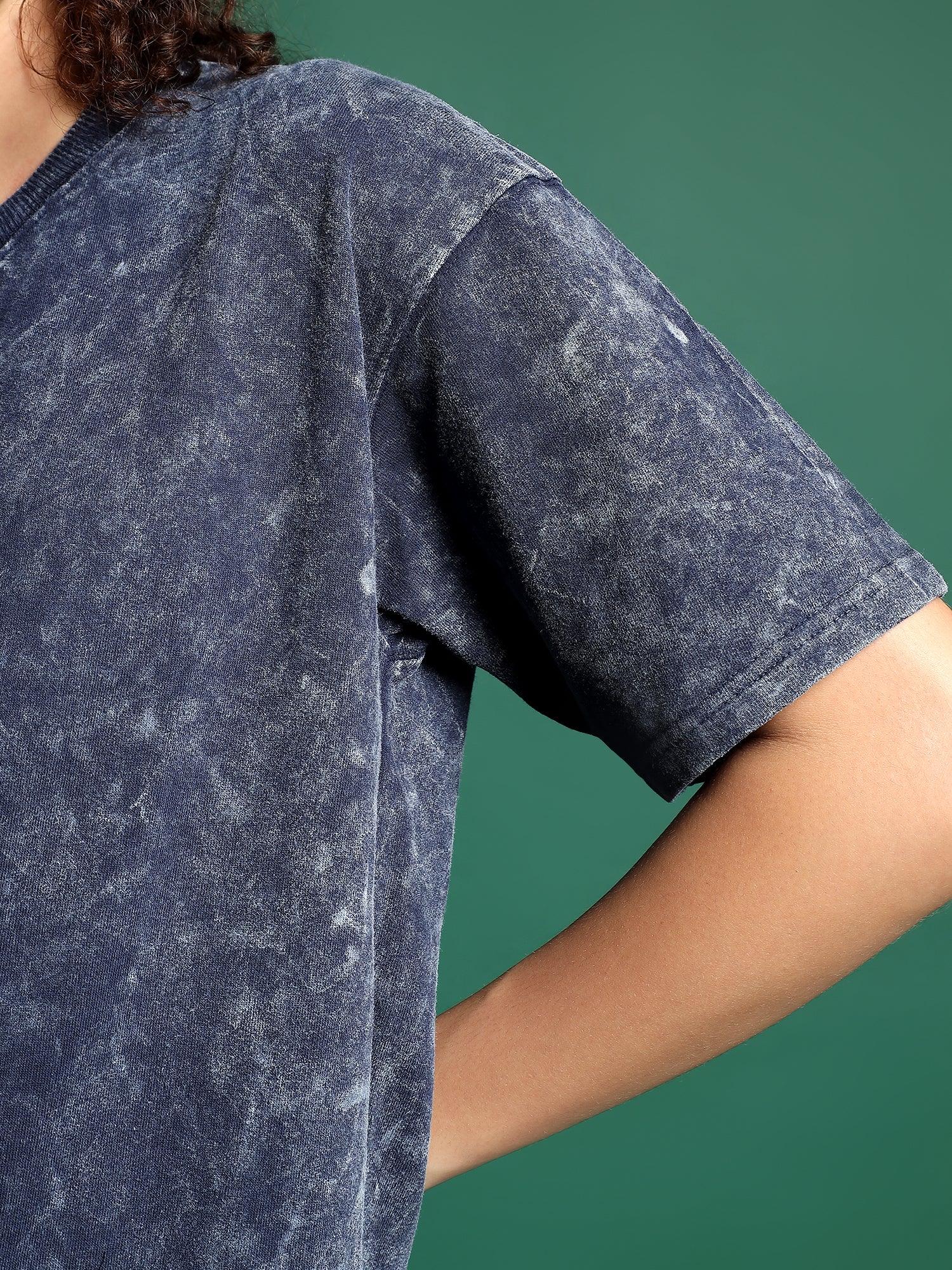 Urban Drift Acid wash unisex  T-Shirt-Indigo Blue