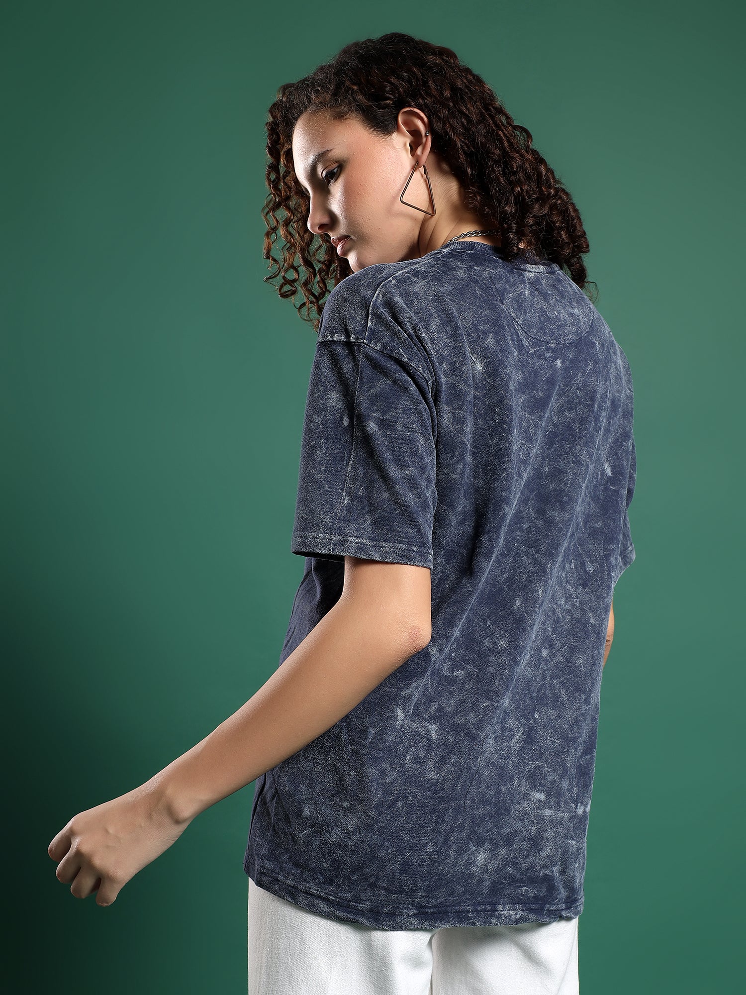 Urban Drift Acid wash unisex  T-Shirt-Indigo Blue