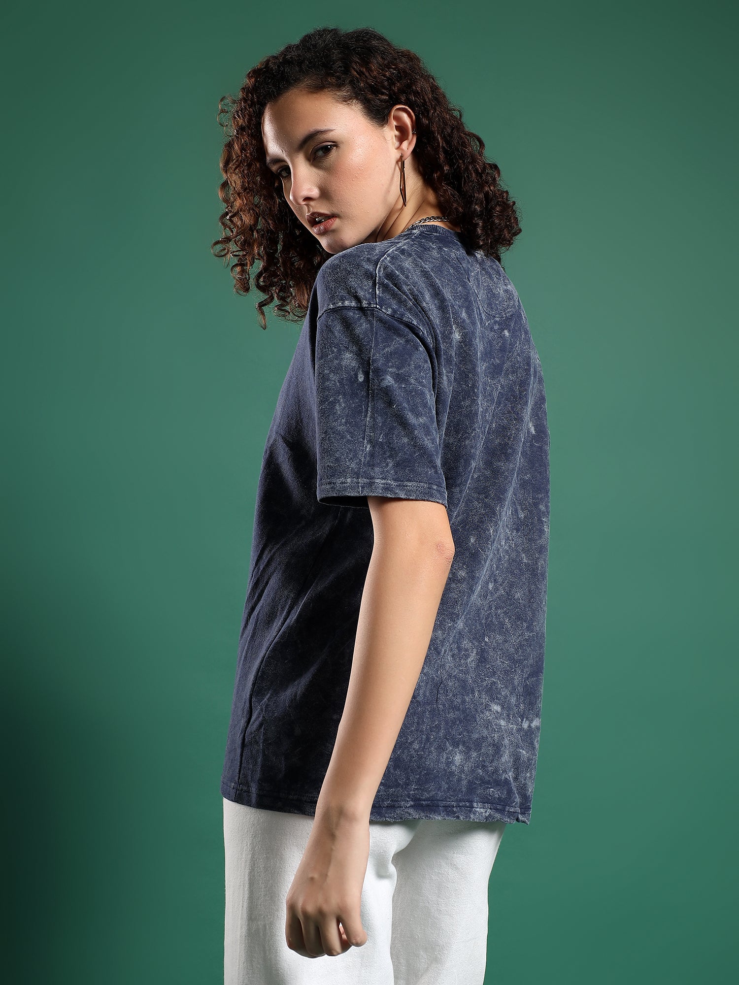 Urban Drift Acid wash unisex  T-Shirt-Indigo Blue